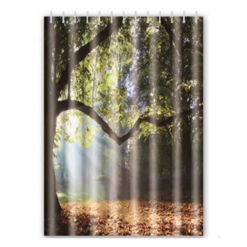 Frap Шторка для ванної та душу F8606, поліестер, 180х180 см, "Осінь"
