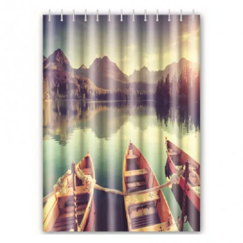 Frap Шторка для ванної та душу F8653, поліестер, 180х200 см, "Світанок"