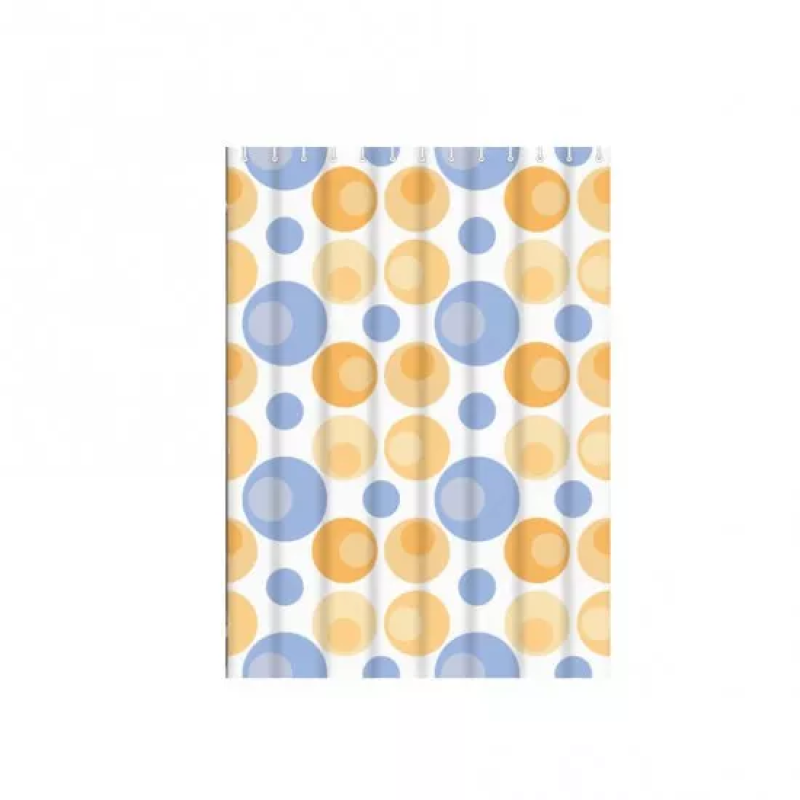 Frap Шторка - фіранка для ванної F8804, поліетилен, 180х180 см, жовтий
