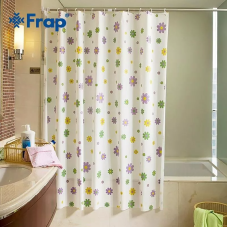 Frap Шторка - фіранка для ванної F8851, поліетилен, 180х200 см, білий