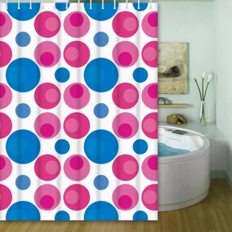 Frap Шторка - фіранка для ванної F8852, поліетилен, 180х200 см, рожевий