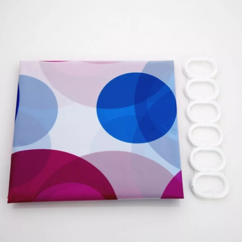 Frap Шторка - фіранка для ванної F8852, поліетилен, 180х200 см, рожевий