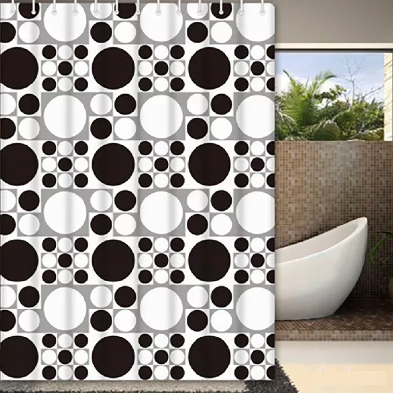 Frap Шторка - фіранка для ванної F8853, поліетилен, 180х200 см, білий