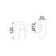 Frap Гачок подвійний для ванної F3905-2 на присосці, хром