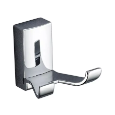 Frap Гачок подвійний для ванної F1805-2 з 2-ма накладками, білий/хром