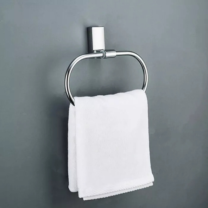 Frap Кільце для рушників F1804 з 2-ма накладками, білий/хром