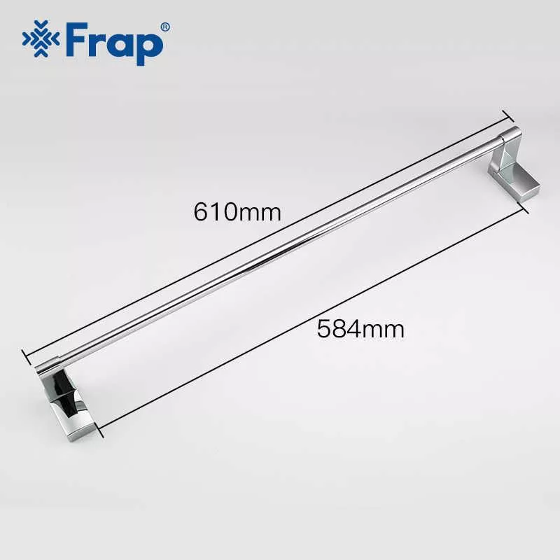 Frap Тримач для рушників F1801 з 2-ма накладками, 600 мм, білий/хром