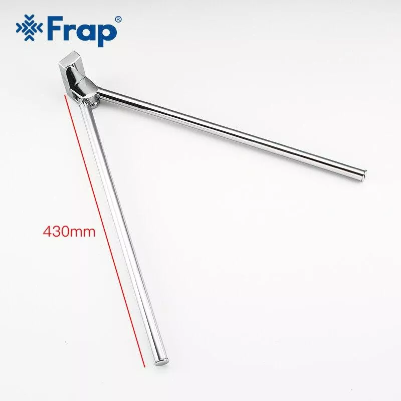 Frap Рушникотримач поворотний подвійний F1812 з 2-ма накладками, 382 мм, білий/хром