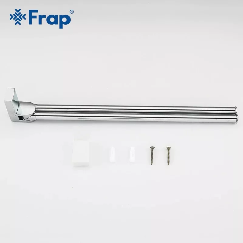 Frap Рушникотримач поворотний подвійний F1812 з 2-ма накладками, 382 мм, білий/хром