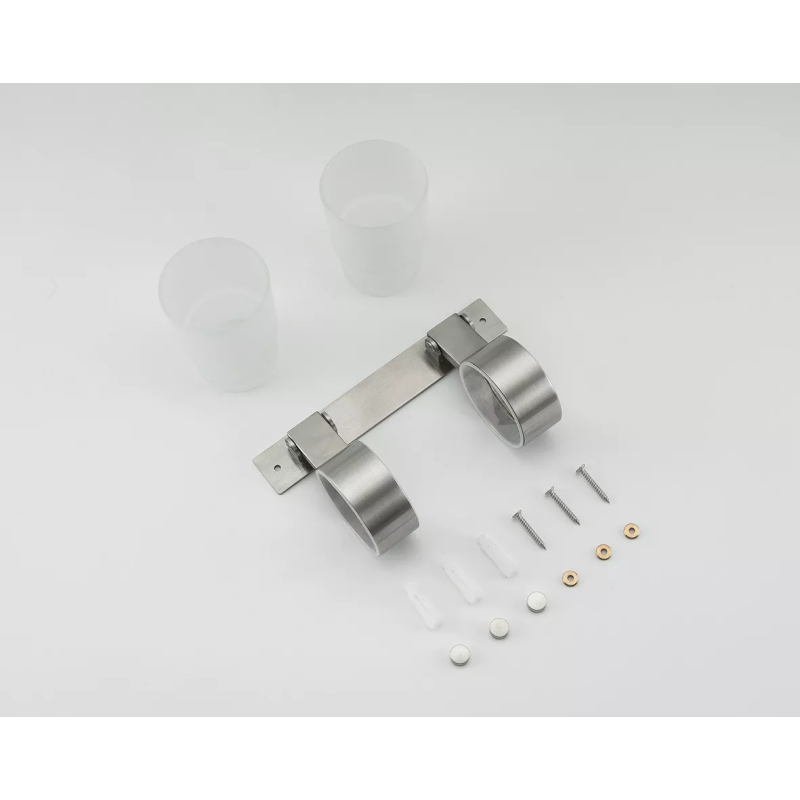 Frap Подвійна склянка для щіток F30408, нержавіюча сталь