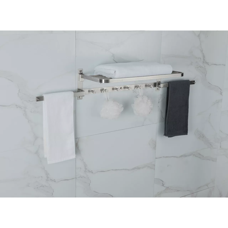 Frap Поворотна полиця для рушників F30424 з 6-ма гачками, нержавіюча сталь