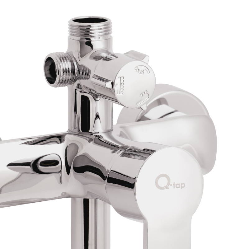 Qtap Душова система універсальна Plava на три споживача (з виливом) QT1004CRM Chrome