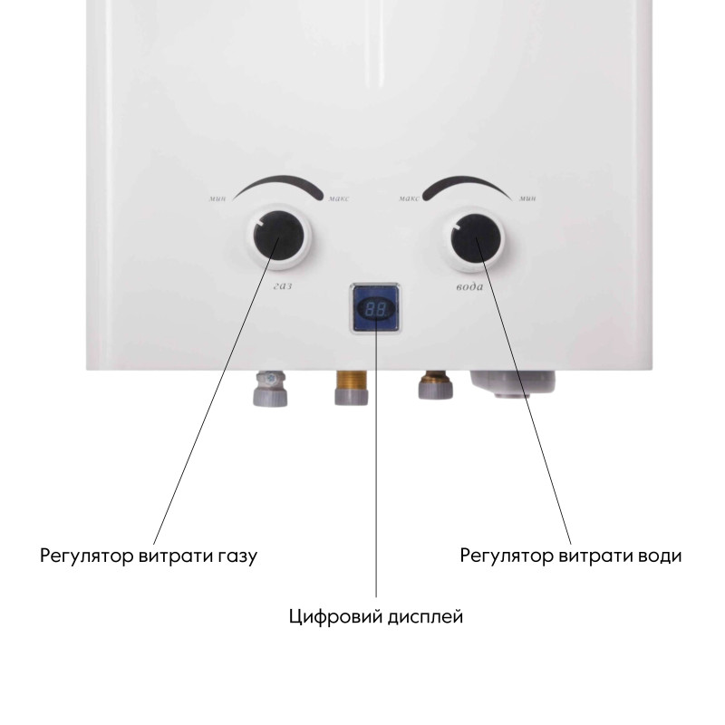 Thermo Alliance Колонка газовая дымоходная JSD20-10CR 10 л White (JSD2010CRWHITE)