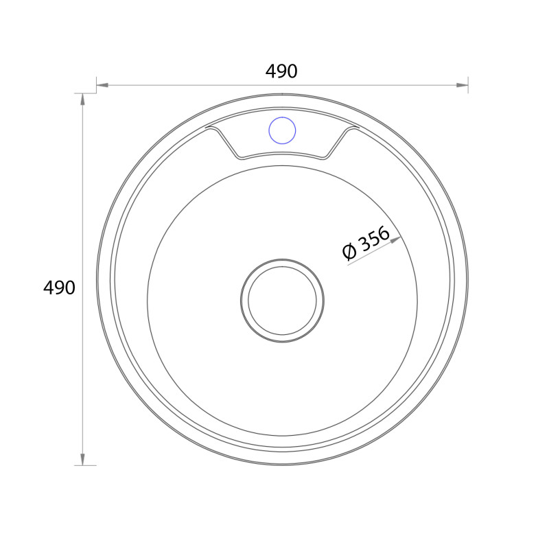 Lidz Кухонна мийка 490-A 0,6 мм Satin (LIDZ490A06SAT160)