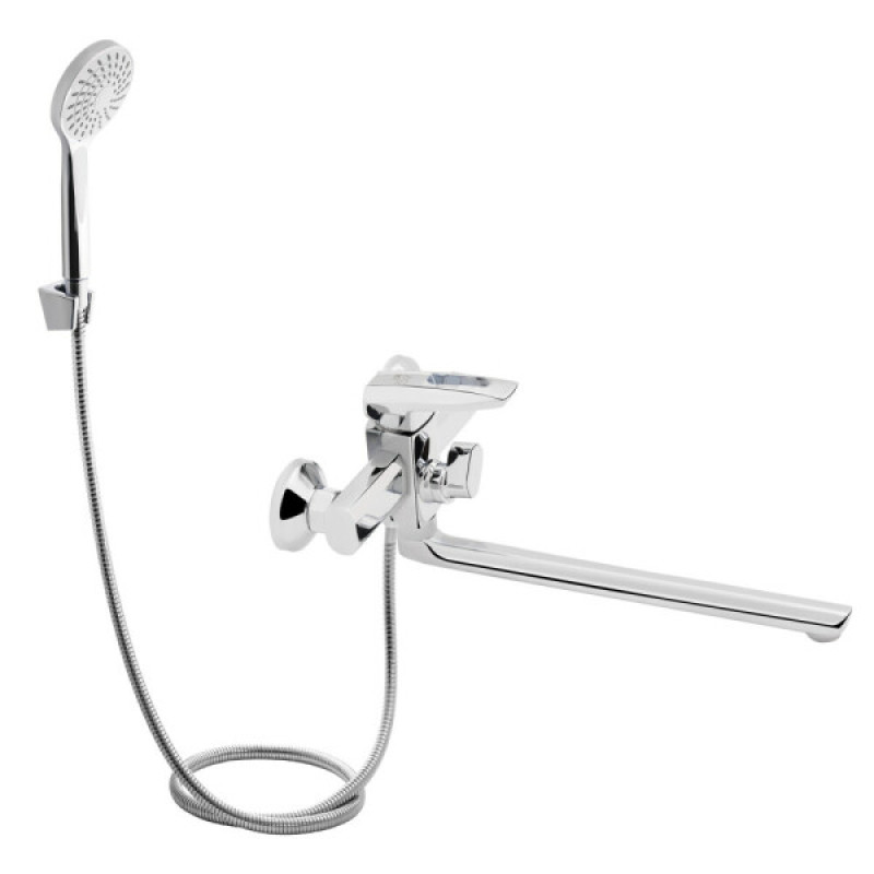 Lidz Змішувач для ванни Sofi 005 з поворотним виливом (з душовим гарнітуром) (k35) LDSOF005CRM22137 Chrome