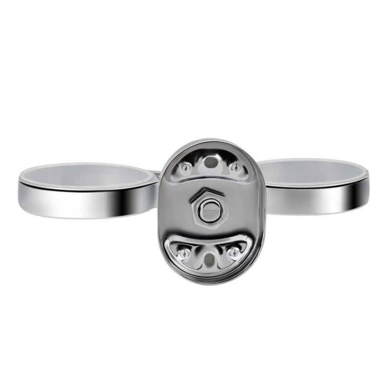 Lidz Склянка з тримачем Oreo 0402 подвійний настінний (матове скло) LDORE0402CRM22164 Chrome
