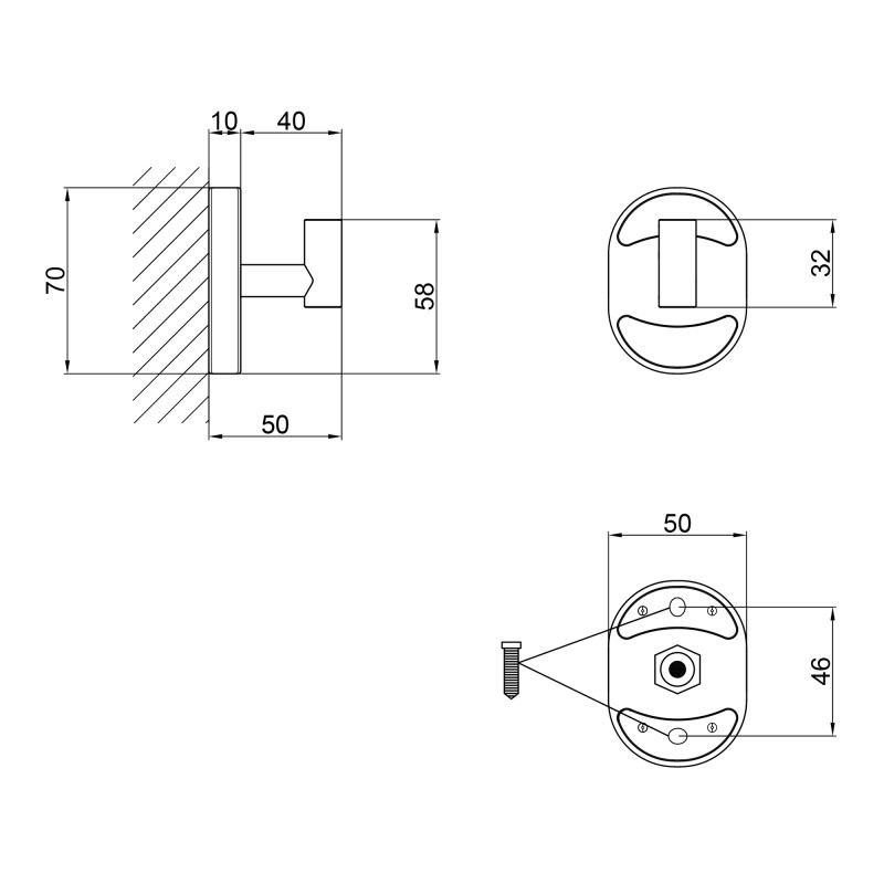Lidz Гачок Oreo 0601 LDORE0601CRM22168 Chrome