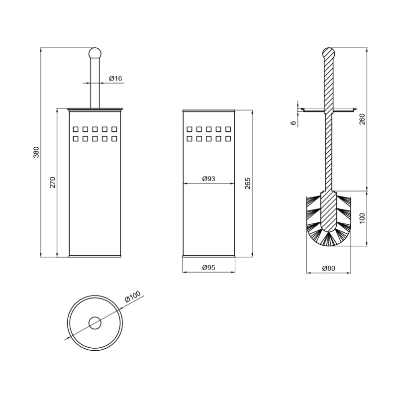 Lidz Йоржик підлоговий Oreo 0501 (метал) LDORE0501CRM22257 Chrome