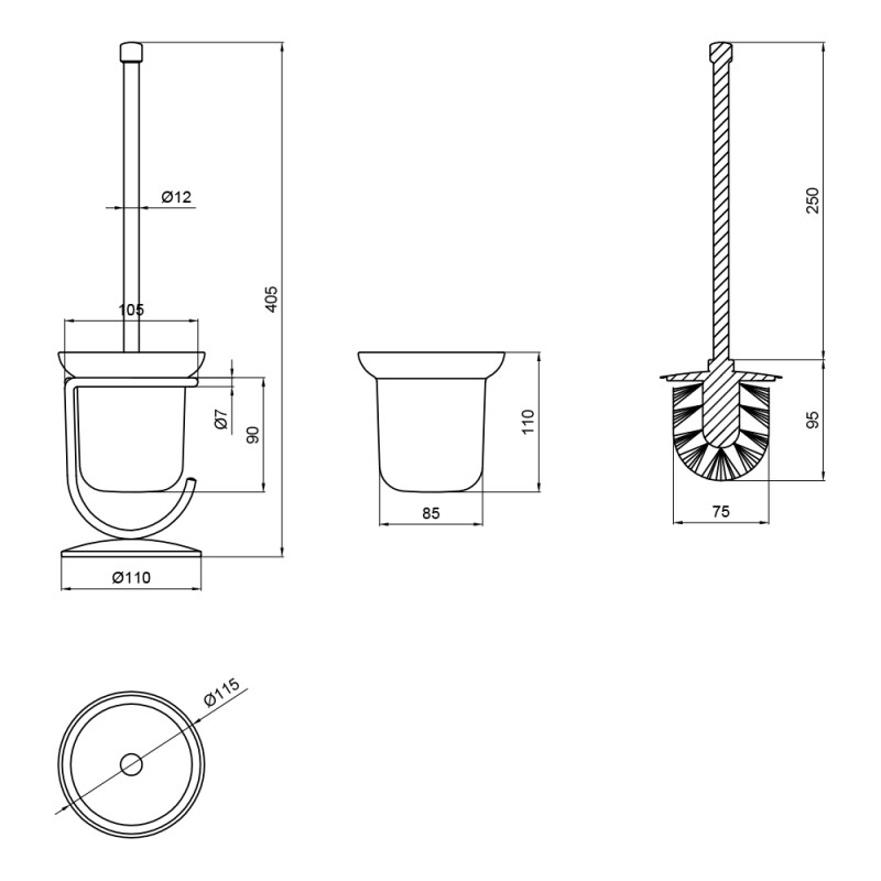 Lidz Йоржик Oreo 0503 підлоговий (матове скло) LDORE0503CRM22324 Chrome