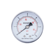 SD Plus Манометр 6 бар 1/4" , заднє підмикання SD1716B