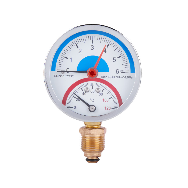 SD Plus Термоманометр 80 мм 1/2", нижнє підмикання SD1726B