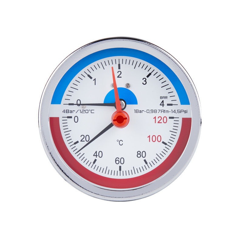 SD Plus Термоманометр 80 мм 1/2", заднє підмикання SD1734B