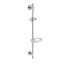 Qtap Стійка універсальна Sprha 700 мм округла з полицею QT003 Chrome