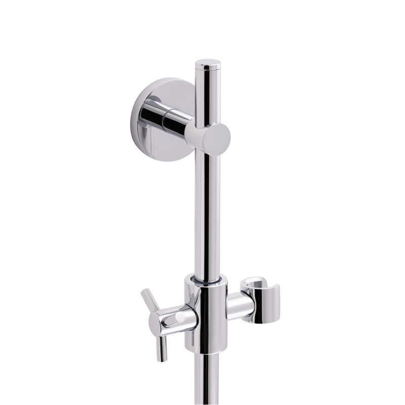 Qtap Стійка універсальна Sprha 700 мм округла з полицею QT003 Chrome