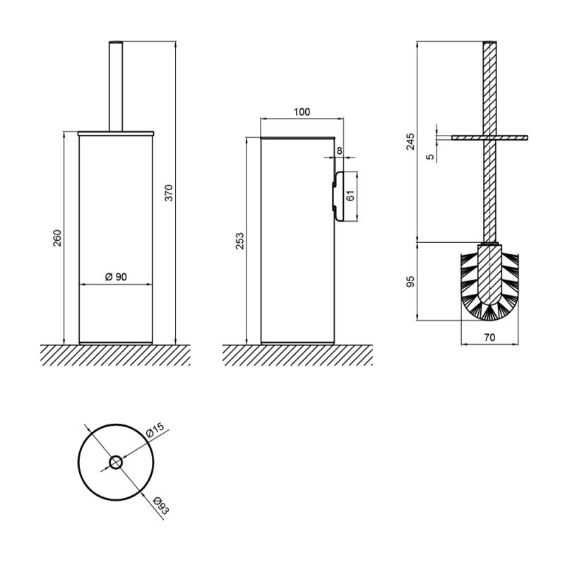 Qtap Йоржик універсальний Liberty QTLIBCRM1150 Chrome