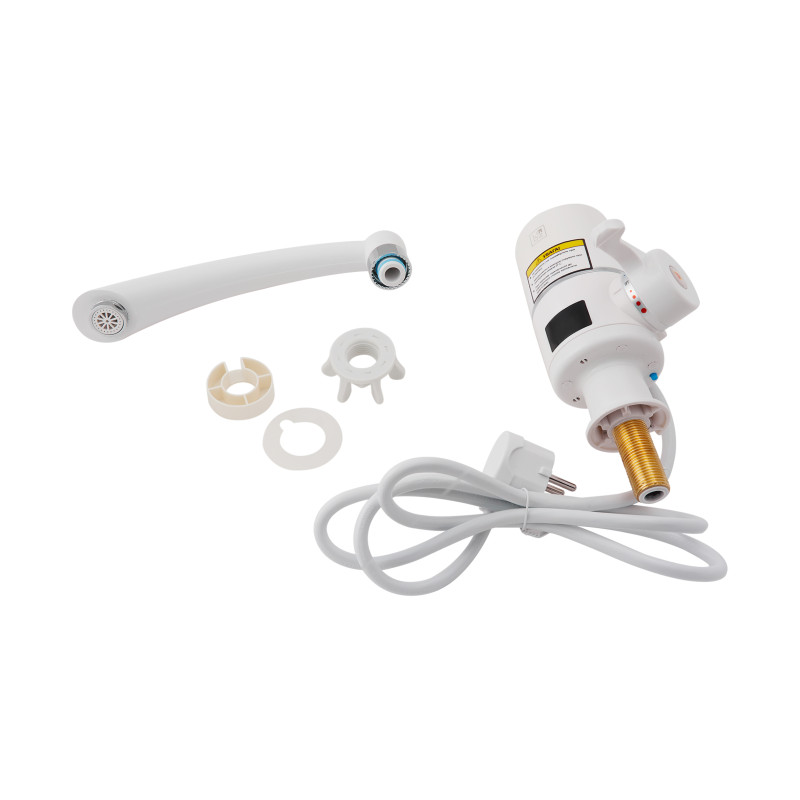 Lidz  Проточний кран-водонагрівач кухонний для кухні Warm 057 LDWAR057WCR24983 White / Chrome