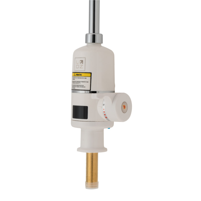 Lidz  Проточний кран-водонагрівач кухонний для кухні Warm 056 LDWAR056WCR24984 White / Chrome