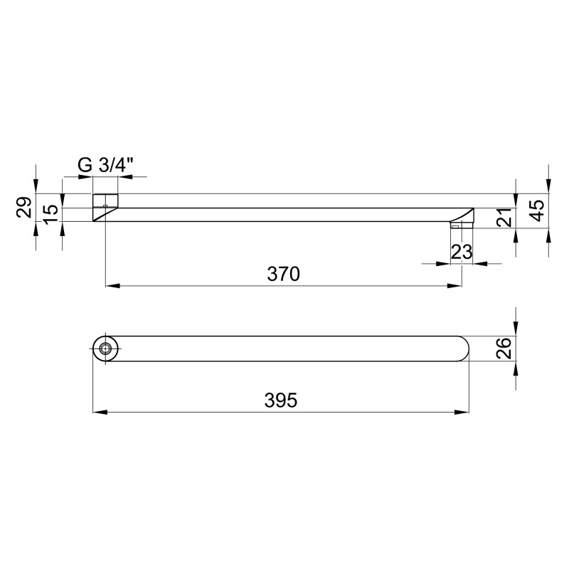 Lidz Вилив для змішувача Niagara 400 40 см LDNIA400CRM25835 Chrome
