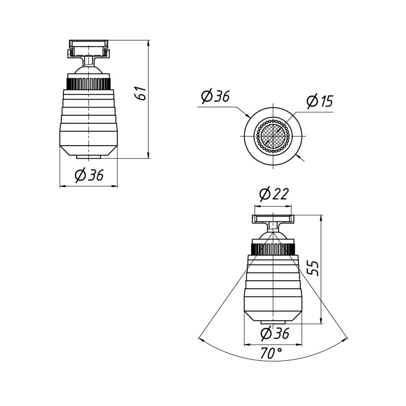 Lidz Аератор для змішувача Repair 02410 зовнішній LDREP02410CRM29123 Chrome