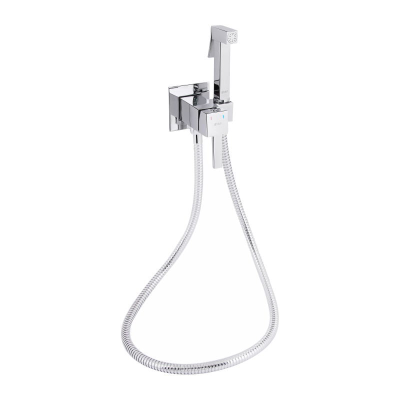 Qtap Набор для гігієнічного душу Inspai-Varius прямокутний QTINSVARCRMV00440201 Chrome