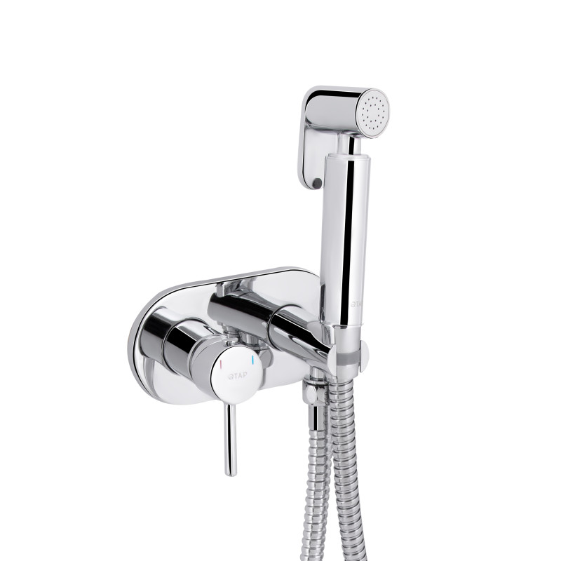 Qtap Набор для гігієнічного душу Inspai-Varius округлий QTINSVARCRMV00440501 Chrome