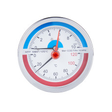 SD Plus Термоманометр 80 мм 1/2", заднє підключення SD17310B