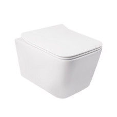 Qtap Унітаз підвісний Crow безобідковий з сідінням Soft-close QT05335170W