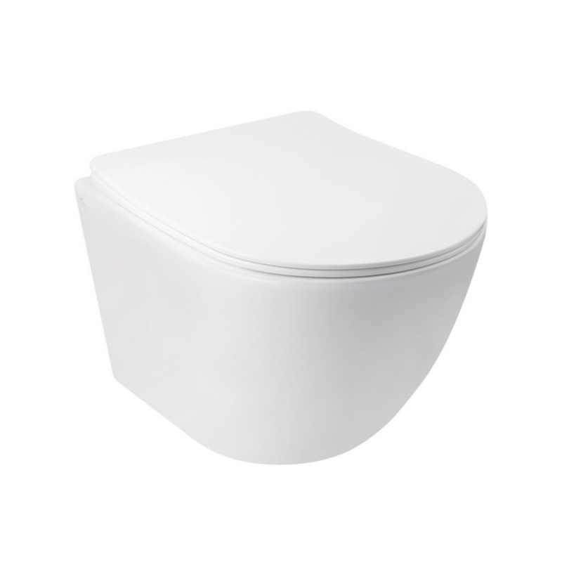 Qtap Унітаз підвісний Jay безобідковий з сідінням Soft-close QT07335176W