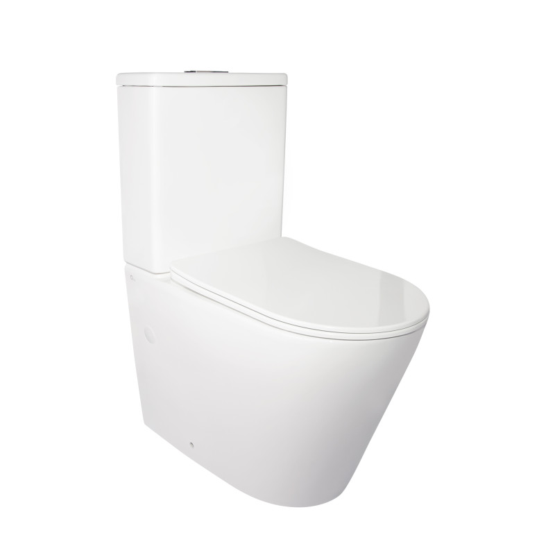 Qtap Унітаз-компакт Stork безобідковий з сідінням Soft-close QT15222178W