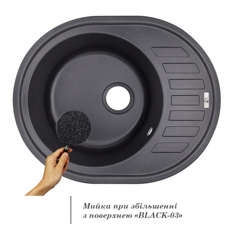 Lidz Кухонна мийка 620x500/200 BLA-03 (LIDZBLA03620500200)