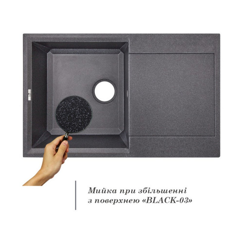 Lidz Кухонна мийка 790x495/230 BLA-03 (LIDZBLA03790495230)