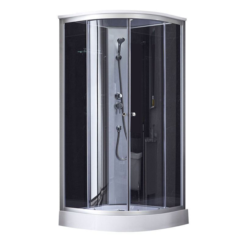 Lidz Душовий бокс Tani SB90x90.SAT.LOW.GR, скло тоноване 4 мм