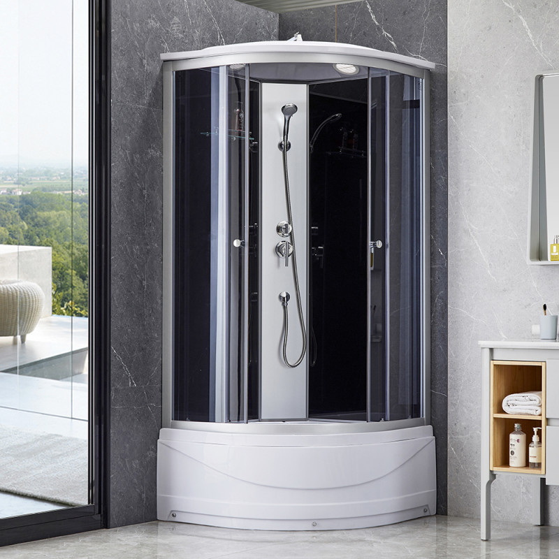 Lidz Душовий бокс Tani SB90x90.SAT.HIGH.GR, скло тоноване 4 мм