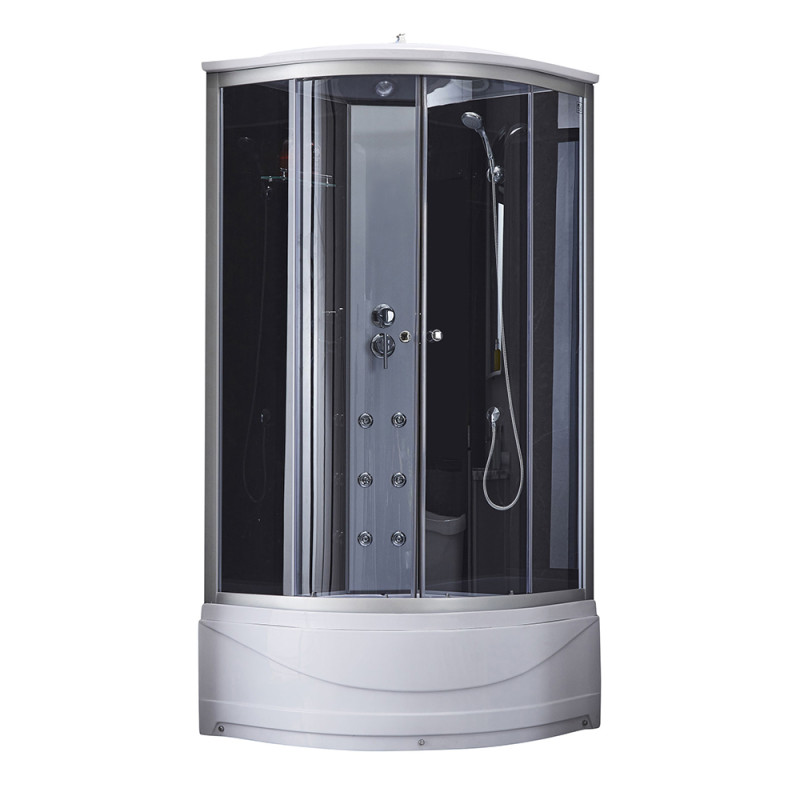 Lidz Гідромасажний бокс Tani SBM90x90.SAT.HIGH.GR, скло тоноване 4 мм