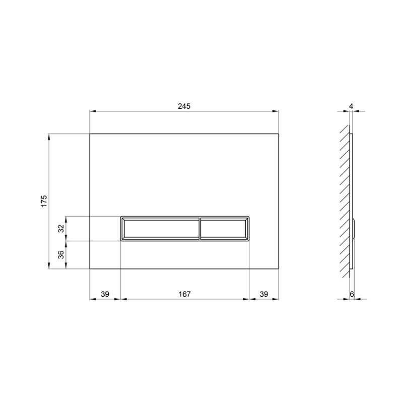 Qtap Панель змиву для унітаза Nest QT0111V1105GW