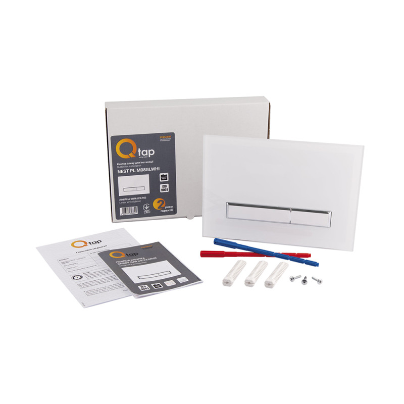 Qtap Панель змиву для унітаза Nest QT0111V1105GW