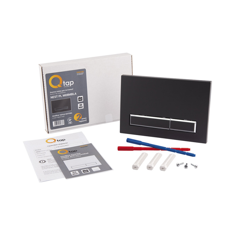 Qtap Панель змиву для унітаза Nest QT0111M08V1091MB