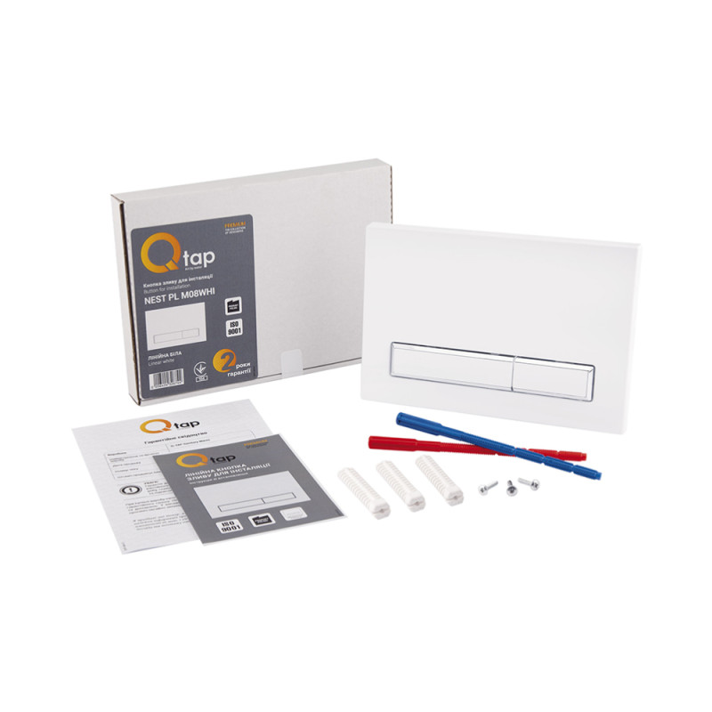 Qtap Панель змиву для унітаза Nest QT0111M08V1384W