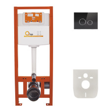 Qtap Набір інсталяція 4 в 1 Nest ST з круглою панеллю змиву QT0133M425V1163GB