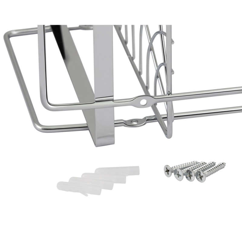 Lidz Полиця кутова Oreo 0606 3 ярусна LDORE0606CRM32484 Chrome